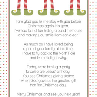 Goodbye Letter from the Elf on the Shelf