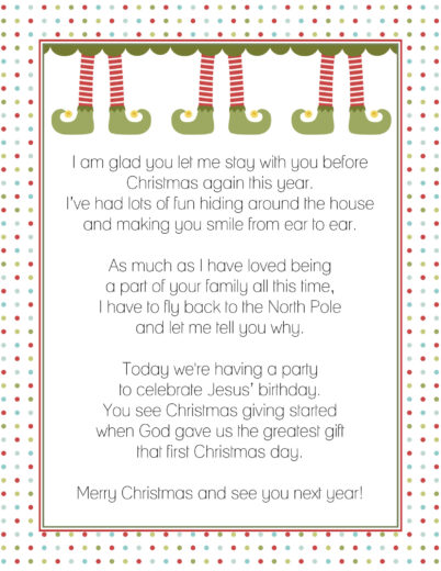 Goodbye Letter from the Elf on the Shelf: A Heartfelt Farewell to Your ...