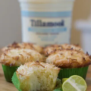 Coconut Key Lime Muffins with Key Lime Glaze