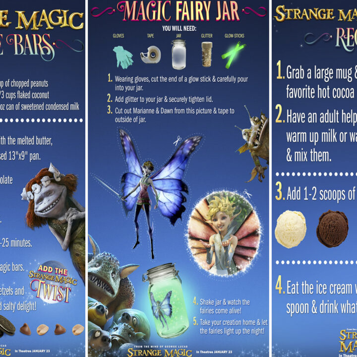 Strange Magic Activity Sheets and Recipes