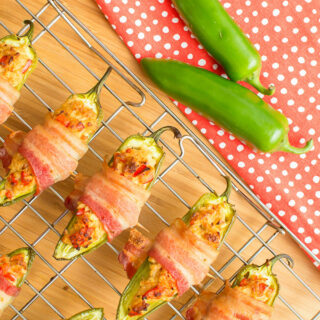 Tuna Stuffed Bacon Wrapped Jalapeno Poppers