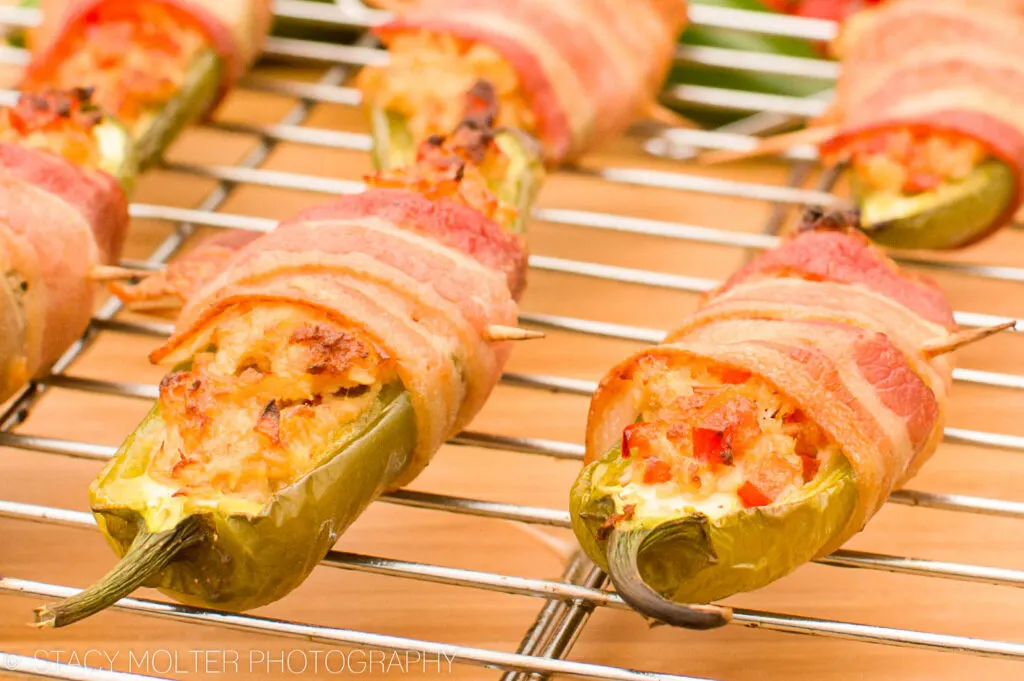 Tuna Stuffed Bacon Wrapped Jalapeno Poppers