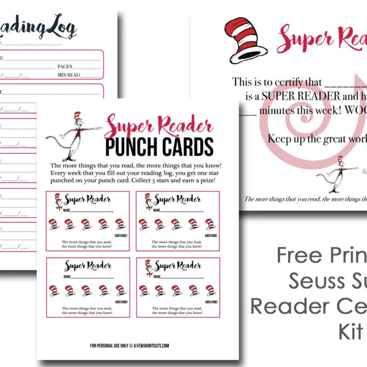 Free Printable Seuss Super Reader Certificate Kit