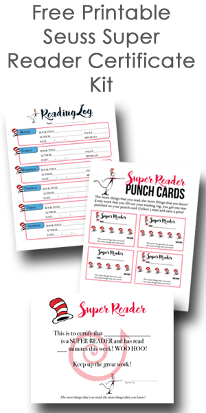 Free Printable Seuss Super Reader Certificate Kit