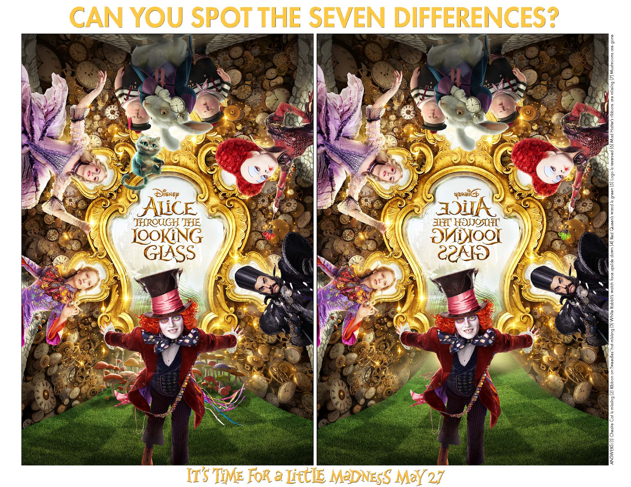 Free Alice Through the Looking Glass Activity Sheets