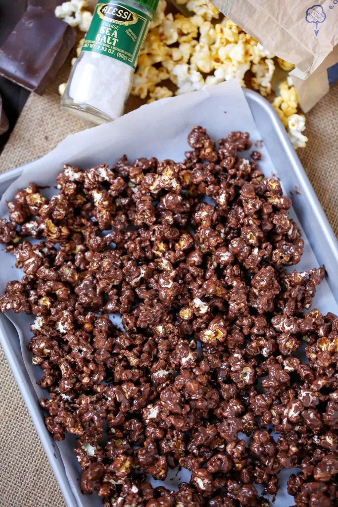 Salted Dark Chocolate Popcorn Recipe for Movie Nights