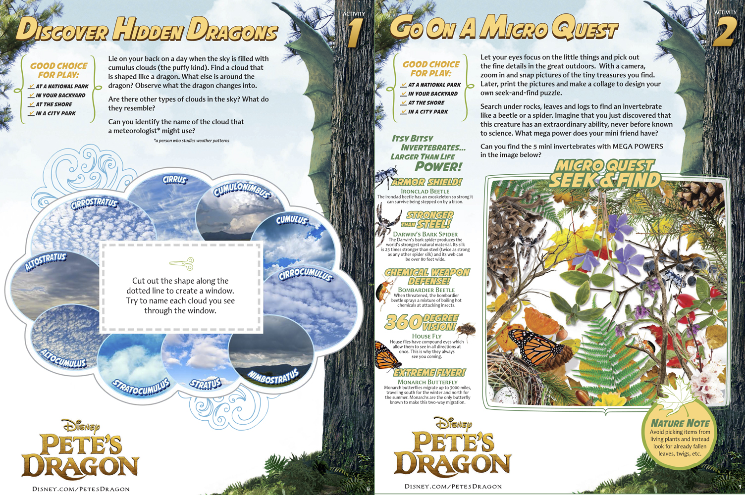 Disney's Pete's Dragon Activity Pack - Free Homeschool Science Education Activities