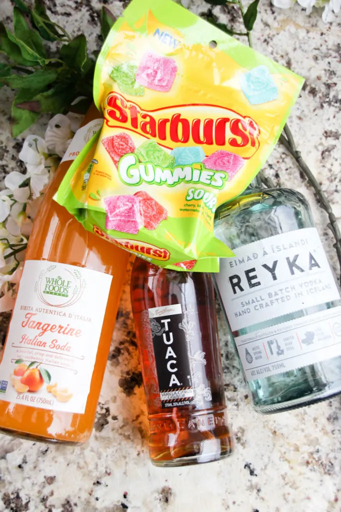 Hard Starburst Gummies Punch Cocktail