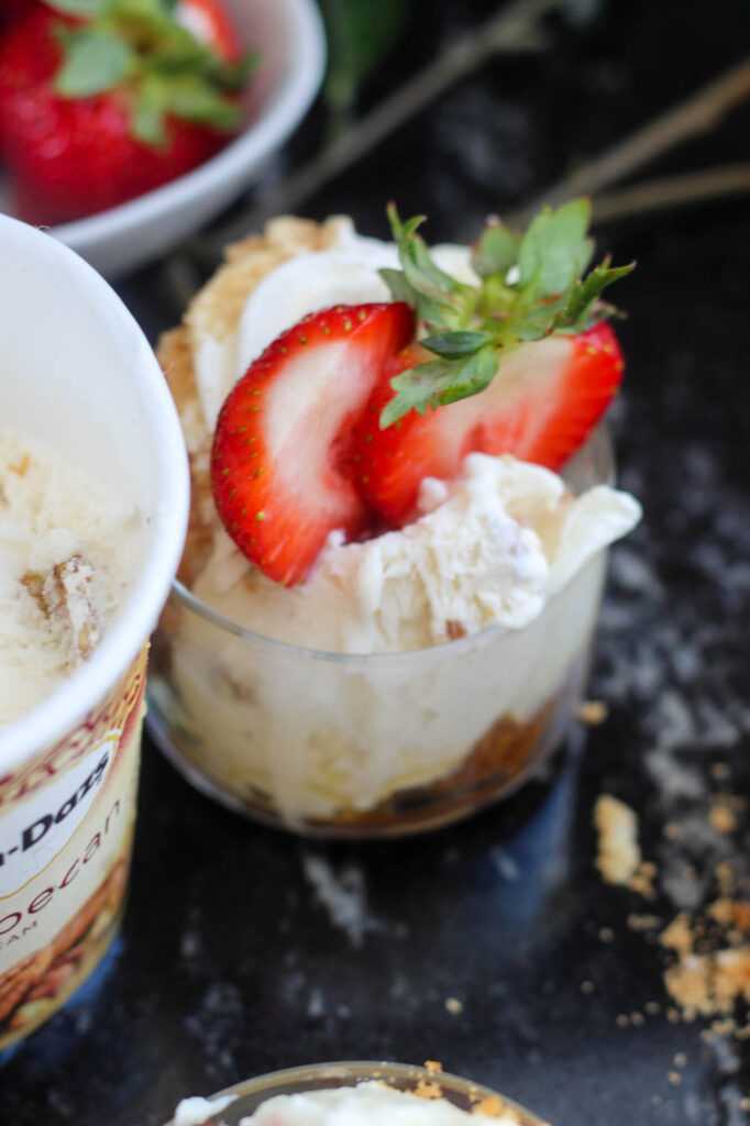 Key Lime Ice Cream with Bourbon & Strawberry