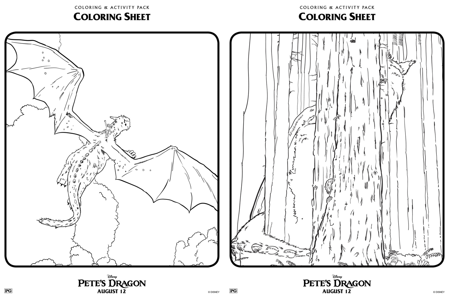 Pete's Dragon Coloring Pages