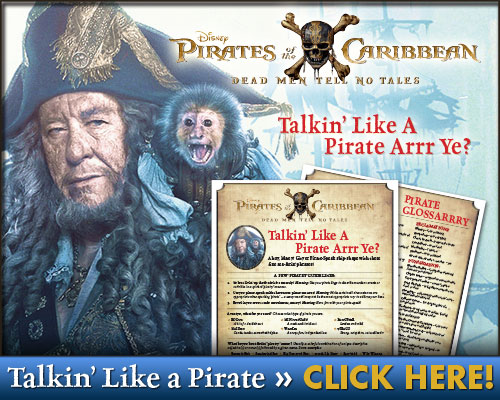Pirates of the Caribbean: Talk Like a Pirate Free Printable