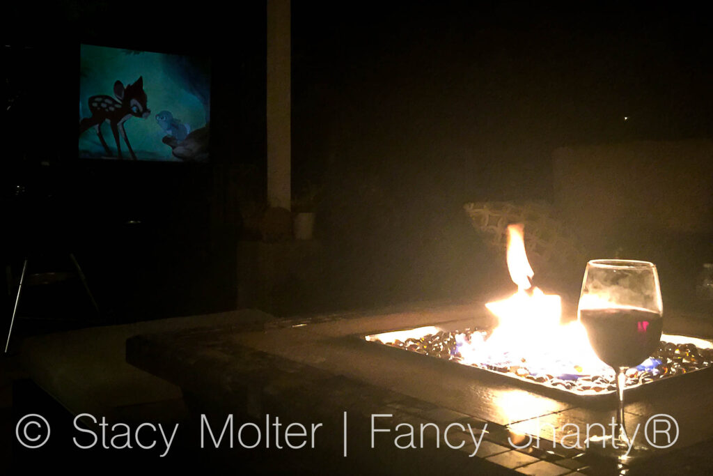 Outdoor Screening with Bambi Themed Party Ideas