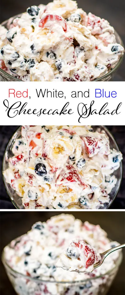 Red, White, and Blue Cheesecake Salad