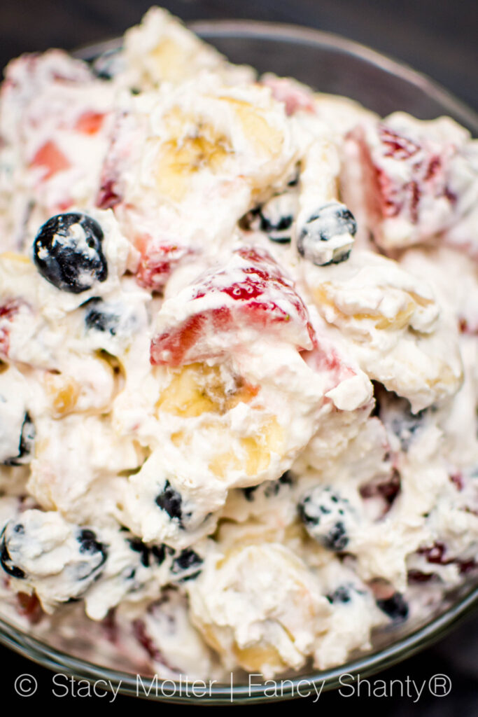 Red, White, and Blue Cheesecake Salad
