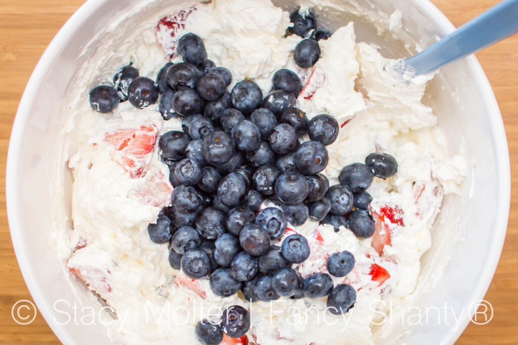 Red, White, and Blue Cheesecake Salad