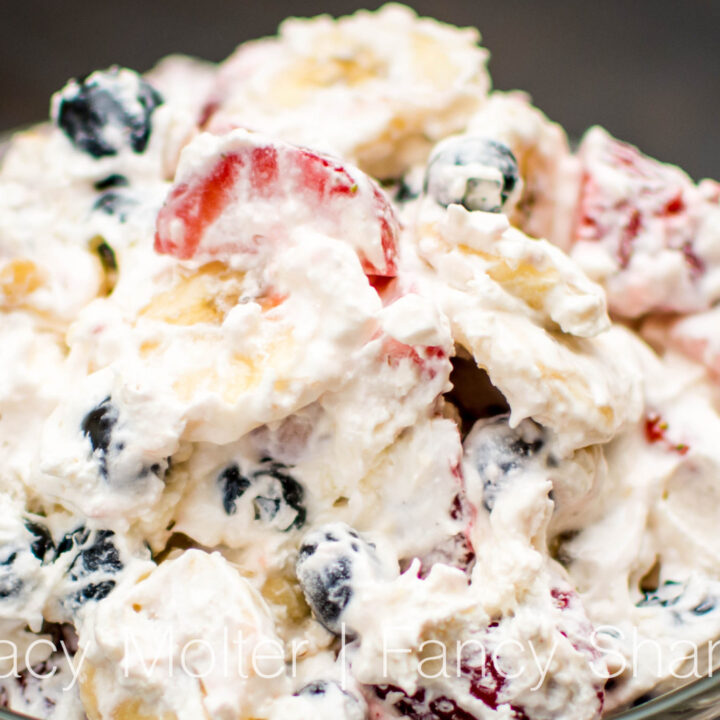 Red, White, and Blue Cheesecake Salad