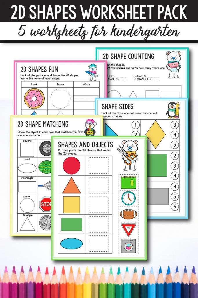 Free Preschool & Kindergarten Shapes Worksheets