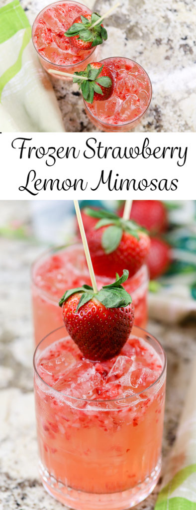 Frozen Strawberry Lemon Mimosas