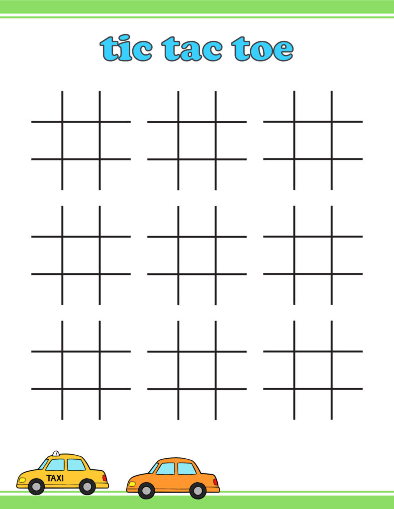 Tic-Tac-Toe Printable Travel Game Printable - FamilyEducation