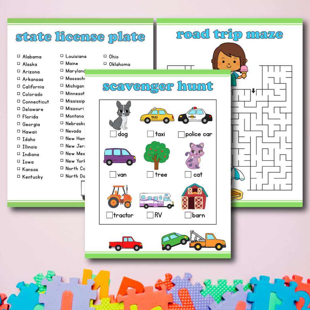 Free Printable Road Trip Games for Kids
