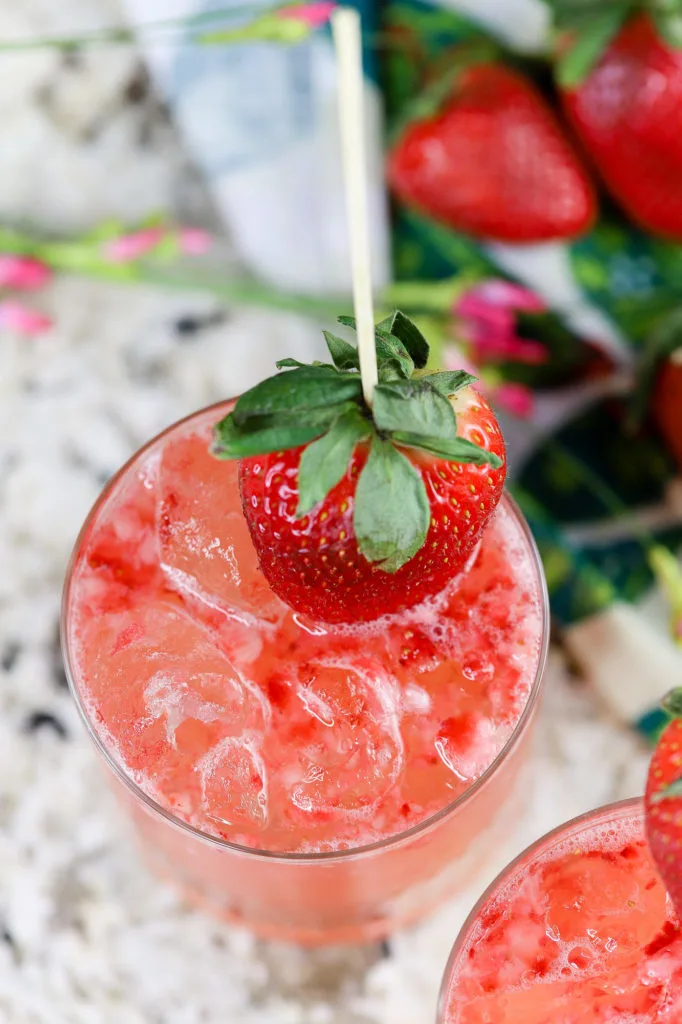 Frozen Strawberry Lemon Mimosas