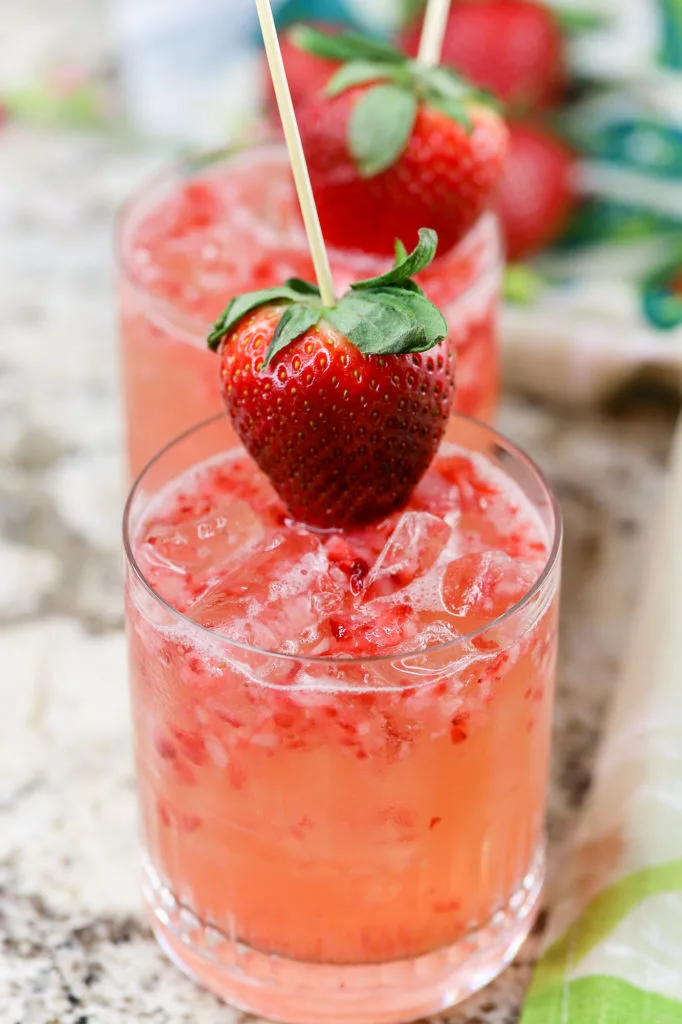 Frozen Strawberry Lemon Mimosas