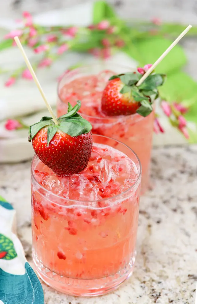 Frozen Strawberry Lemon Mimosas