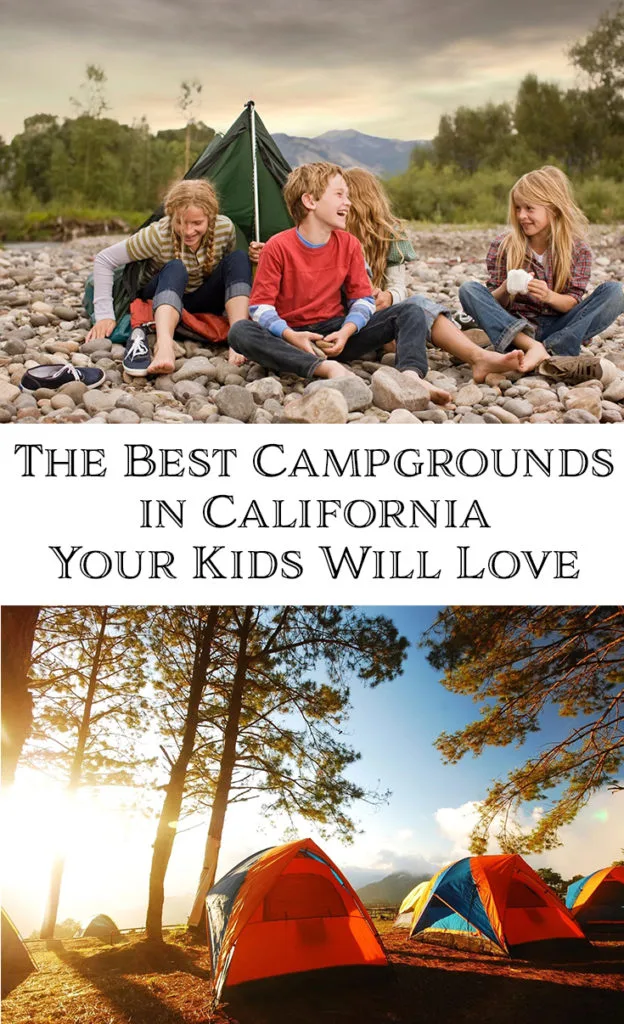 Making memories with kids around a campfire eating smores will last a lifetime. There are so many camping options in California, it is not hard to find ones that are family friendly, but it is hard to narrow it down. These camping options are some of the best campgrounds in California that your kids will love.