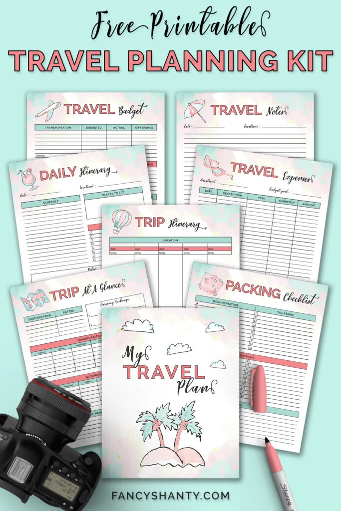 Word Stickers - Travels Documented Phrases Printable - Digital File