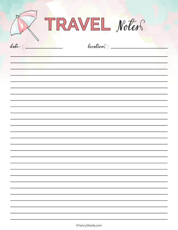 Free Printable Travel Planner: Tips For An Unforgettable Vacation ...