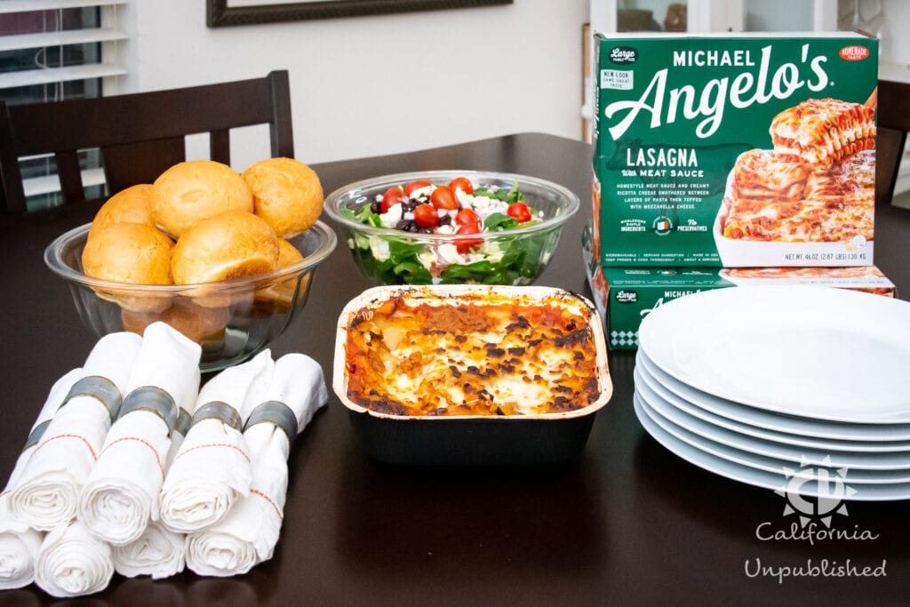 Easy Meal Solutions for a Busy Family with Michael Angelo’s Lasagna With Meat Sauce