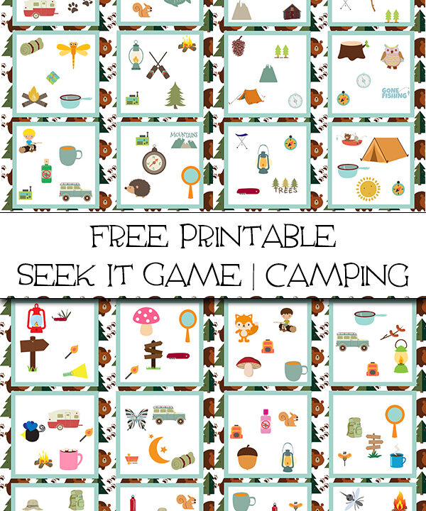 Free Printable Seek It Game Camping