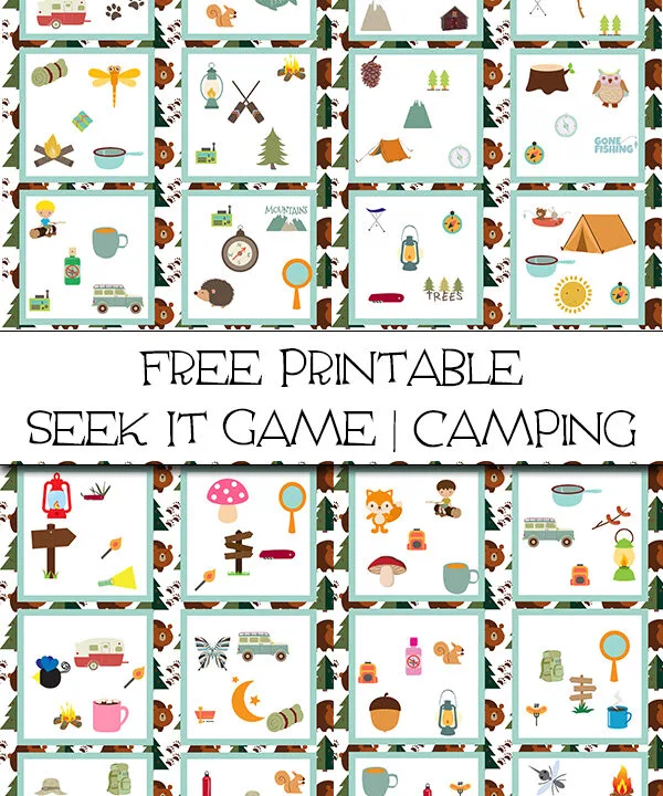 Free Printable Seek It Game Camping