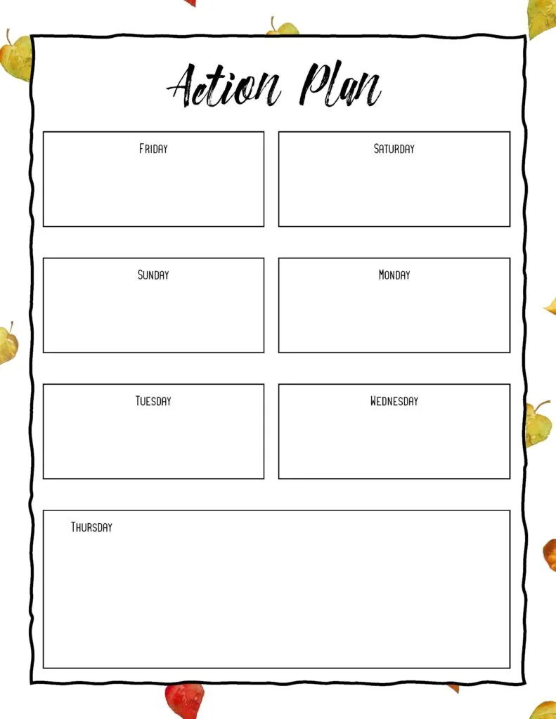 Free Printable Thanksgiving Planner