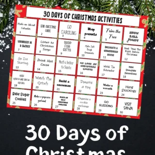 30 Days of Christmas Activities - Christmas Bucket List Ideas