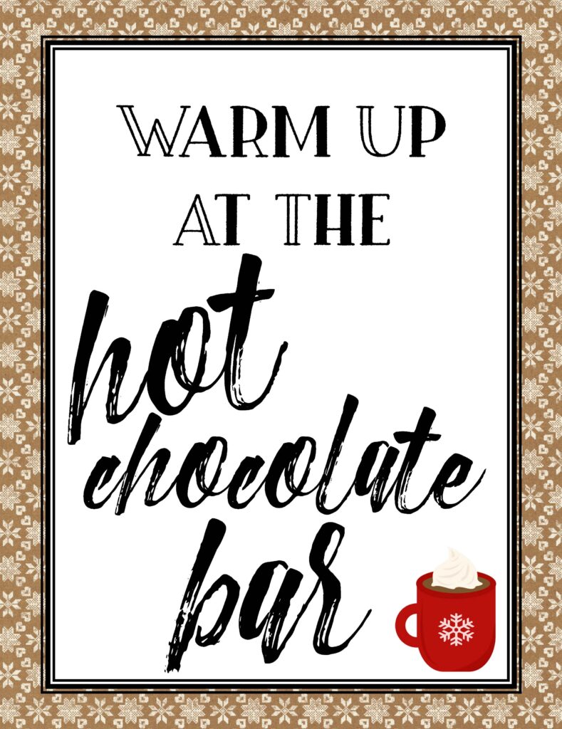Free Printable Hot Chocolate Bar Kit
