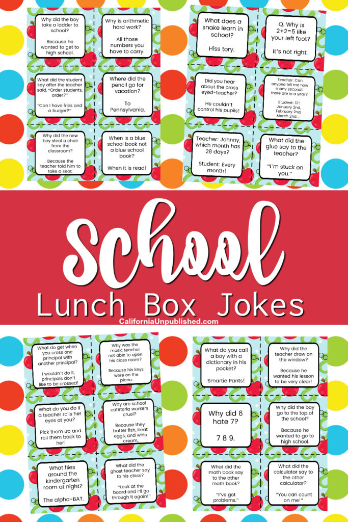 Download and print these free printable school lunch notes, perfect for slipping into your child's school lunch to give them encouragement, a smile, and even a little giggle throughout the day.