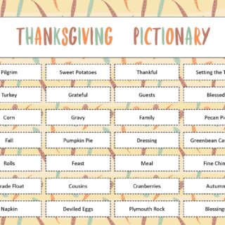 Free Printable Thanksgiving Pictionary Game