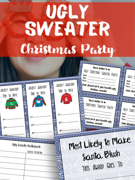 Free Printable Ugly Christmas Sweater Party Kit