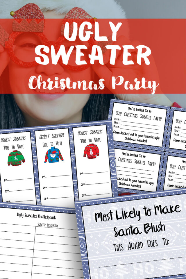 Free Printable Ugly Christmas Sweater Party Kit - California Unpublished