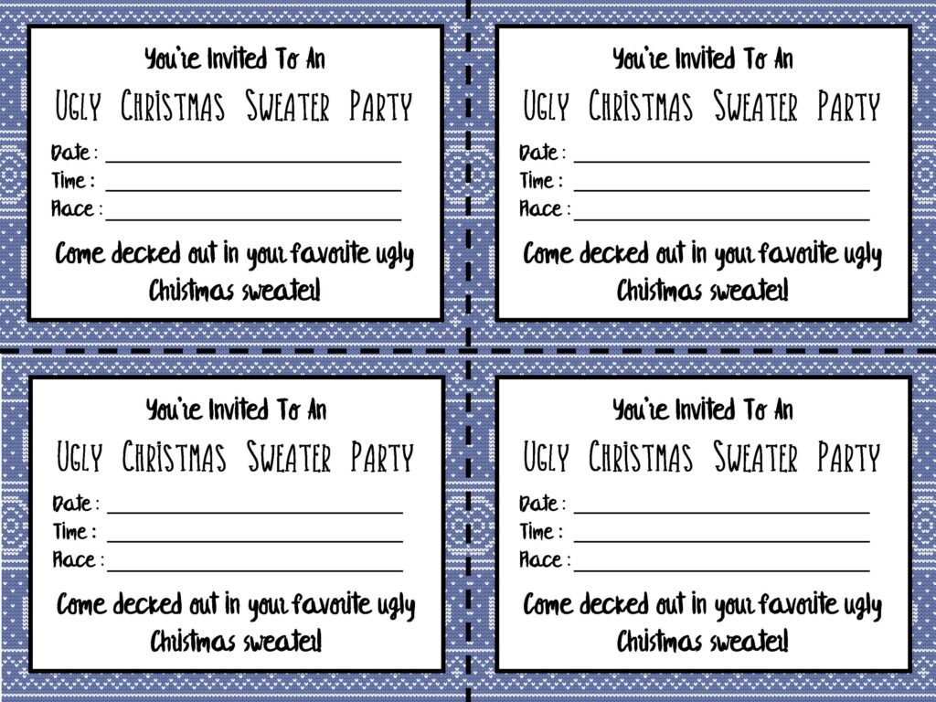 Free Printable Ugly Christmas Sweater Party Kit: Get Ready to Celebrate in Style!