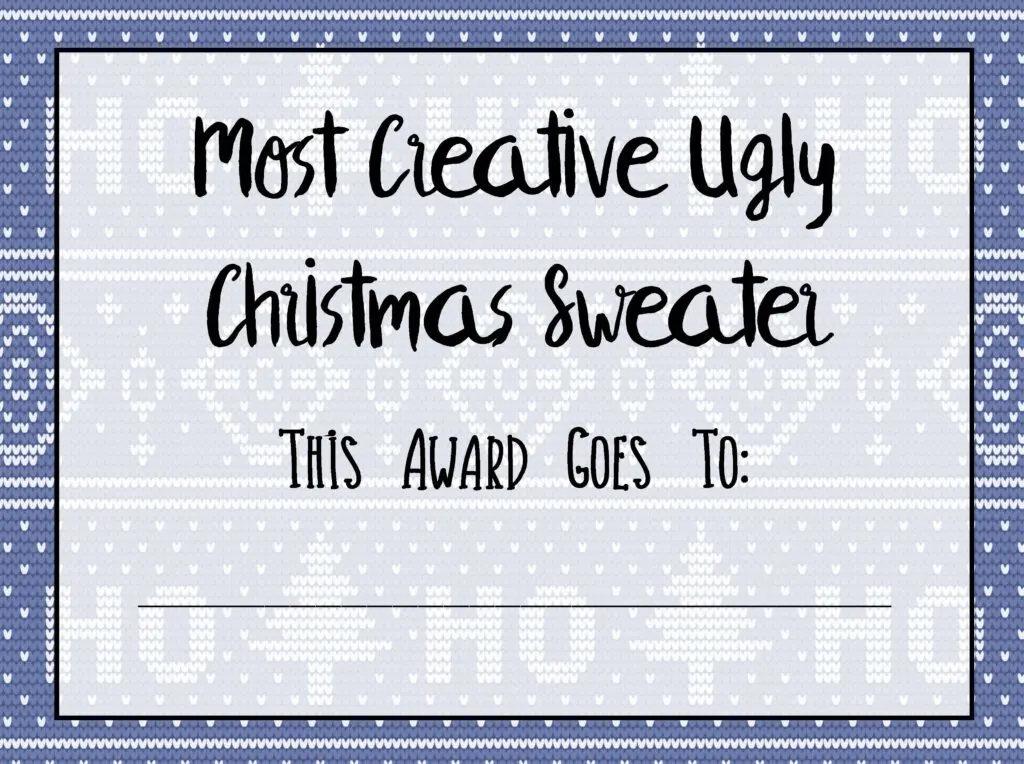 Free Printable Ugly Christmas Sweater Kit