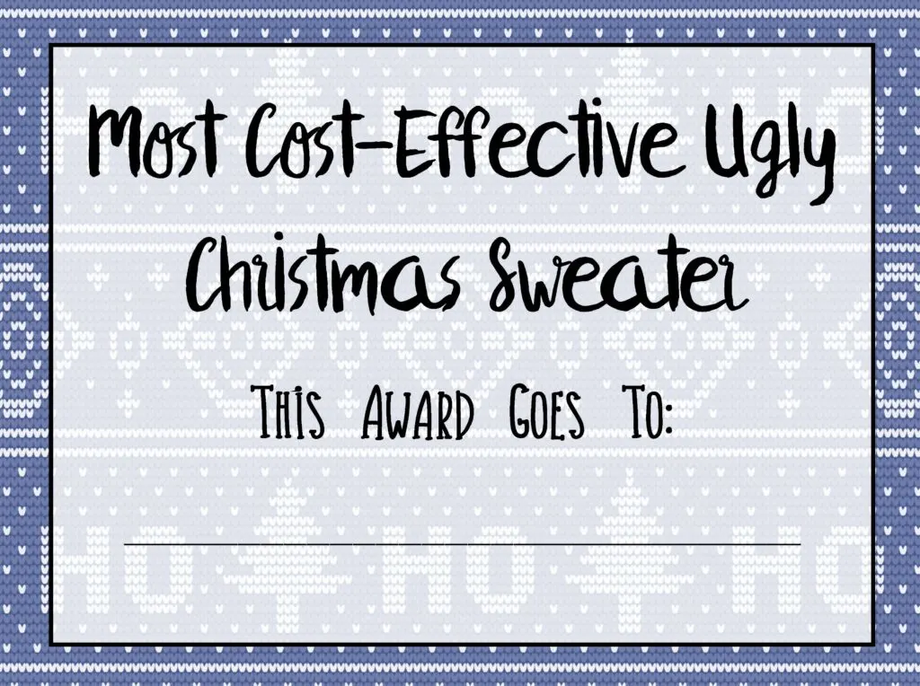 Free Printable Ugly Christmas Sweater Kit