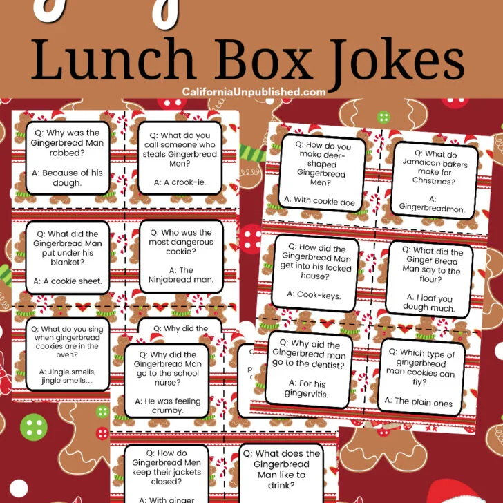 Free Printable Gingerbread Man Lunch Box Jokes: Add Some Fun to Your Child's Lunchtime!