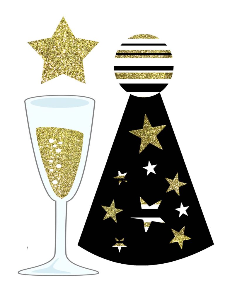 Printable New Year's Party Kit: Celebrate in Style with DIY Decorations and Games