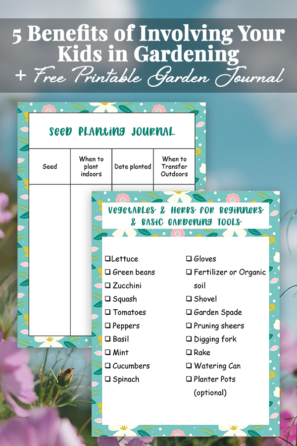 Teach kids to be good stewards of our earth by getting them involved with gardening. Our free printable garden journal will help you get started.