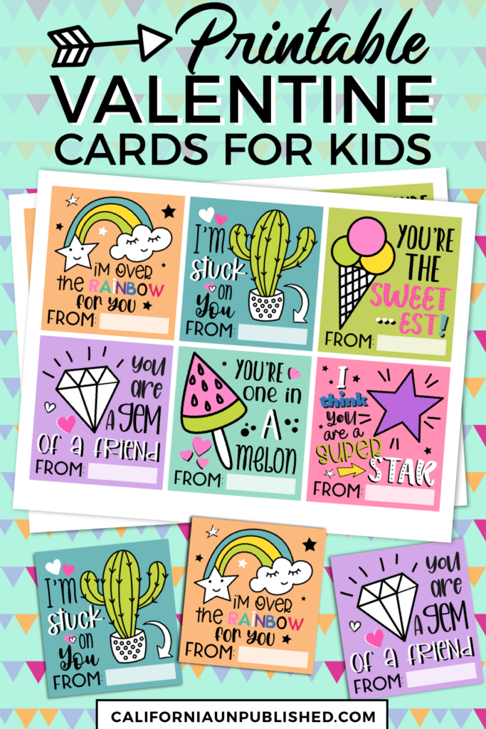 Download and print this set of free printable Valentine cards for kids, perfect for school, sports teams, and youth groups.