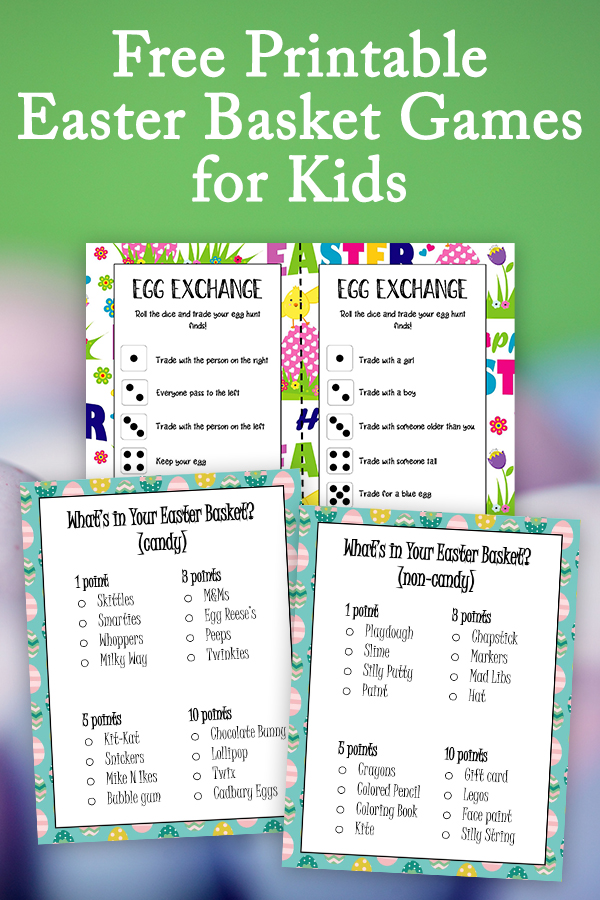 Add a little fun to your Easter celebrations with these free printable Easter Basket games for kids. With two games to choose from, the What's in Your Basket Game and the Easter Egg Exchange Game, your family is sure to find a new family tradition everyone loves.