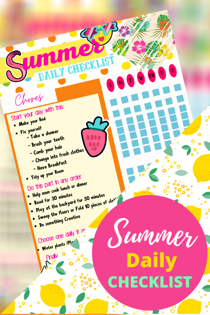Summer is here and the “I’m bored” 100 times a day has started. So how can you beat summer boredom?  Beating summer boredom is as easy as keeping a routine, including outside time, assigning chores, and including time to be creative. Use this free printable Summer Checklist to make sure everything gets done and read on for more inspiration!