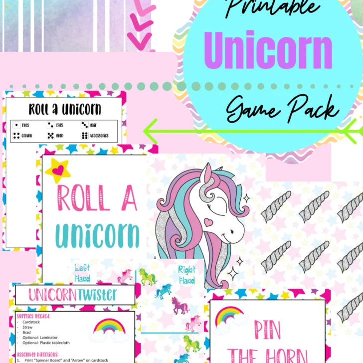 The best unicorn parties ideas start with this set of free printable unicorn games, jam packed with party games that will make your child’s party magical.